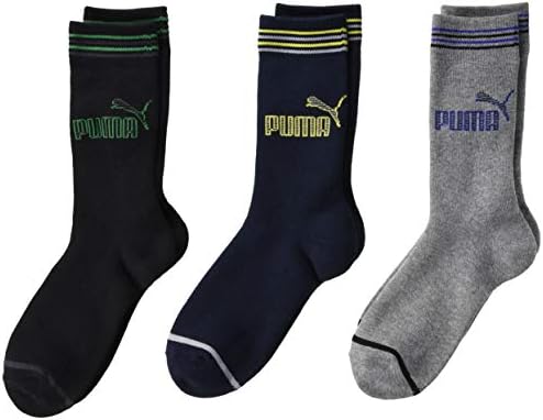 プーマ 3足組ソックス クルー丈 総パイル キッズ ミックス01 日本 23 25cm 日本サイズm相当