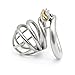Happygo Ergonomic Design Male Chastity Device, Stealth Convenient Virginity Lock, Hypoallergenic Stainless Steel Cock Cage, Penis Ring M Size Chastity Belt Adult Game Sex Toy (1.77 inch/ 4.5cm)