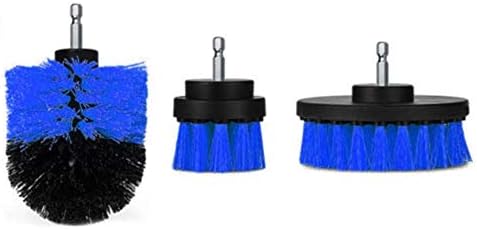P12cheng Drill Brush,3Pcs Window Floor Carpet Cleaning Drill Brush Round Tile Grout Power Scrubber Blue