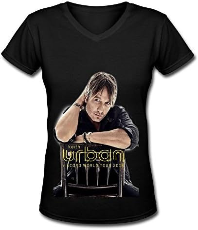 Ripcord World Tour 2016 Keith Urban Poster V Neck T Shirt For Women Black