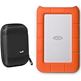 LaCie Rugged Mini USB 3.0/USB 2.0 2TB External Mobile Hard Drive 9000298 With Ivation Compact Portable Hard Drive Case