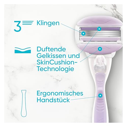 Comfortglide Breeze Rasierklingen Damen, 10 Original Ersatzklingen für Nassrasierer, 3 Klingen für Eine Glatte, Gründliche und Langanhaltende Haarentfernung