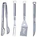 KONA BBQ Grill Tools Set with Case - 18 inches Long to Keep Hands Away from Heat, Premium Stainless Steel Grilling Utensils with Bottle Opener Handles - Makes A Great Gift