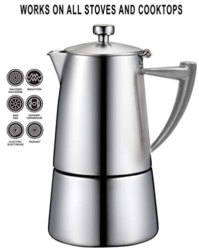 Cuisinox Roma Moka Espressokocher für 10 Tassen, Edelstahl – Bild 6