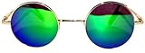 Retro Round Circle Colored Vintage Tint Sunglasses Metal Frame OWL