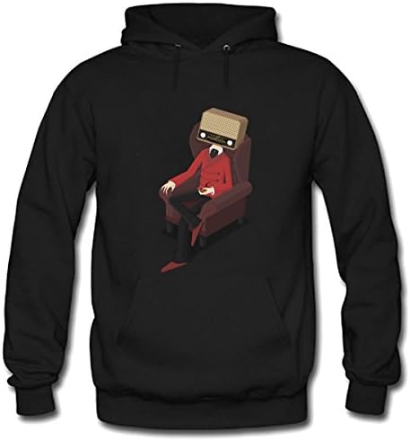HUENS Radiohead Mens Hoodie Fleece Sweartshirt Size XXL Black