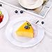 bUCLA 100Pieces White Plastic Plates with 100Pieces Silver Plastic Forks-7.5inch White Disposable Salad/Dessert Plates-Premium Heavy Duty Appetizer Plates for Weddings& Parties