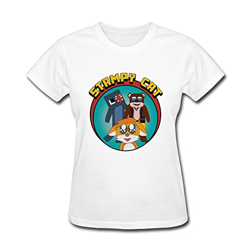 Kingdiny Women's Stampy Cat iBallisticsquid And L T Shirt