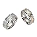 ERLUER Men's Stainless Steel Rings Luminous Glow in the Dark Superman Band Women Jewelry Ring (Silver, 7)
