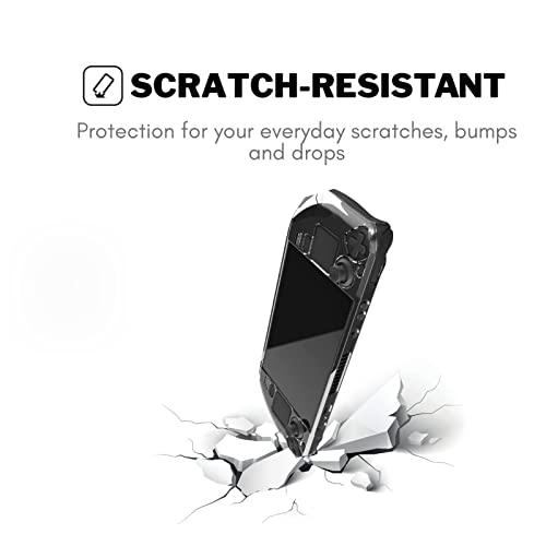 For Steam Deck Protective Case & 2Pack Screen Protectors, Crystal