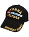 EAGLE EMBLEMS, INC. mens Proudly Served Service-Ribbon Korea Veteran Baseball Cap, Black, One Size