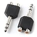 NANYI 1/4 Inch 6.35mm Male to 2 RCA Female Audio Heads, 1/4 Inch 6.35mm M One-Two RCA F Stereo Interconnect Audio Adapter, 2Pack(6.35mm M-2xRCA F-TRS) primary