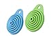 Rienar 2PCS Beautiful And Portable/Mini Kitchen Silicone Collapsible/Folding/Foldable Funnel(Green+Blue)