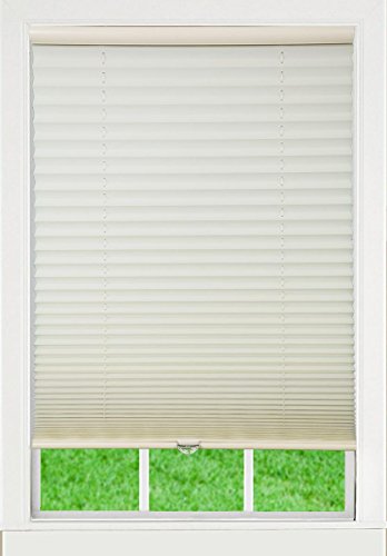 Cordless Light Filter Pleated Shade, Ecru, 26.5W x 72L