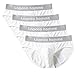 Lapasa Men's 4-Pack Hip Brief ELS Combed Cotton SHRINK RESISTANT Stretch Underpants
