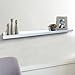 Shelving Solution Large L Shaped Floating Shelf (White 45 1/4 Inch)