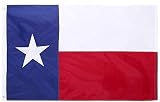 State of Texas 3x5 Feet Nylon Flag - Embroidered Oxford 210D Heavy Duty Nylon, Durable and Long Lasting - 4 Stitch Hemming. Vivid Colors & Fade Resistant. 3x5 Foot Texas Flag. By Cascade Point Flags