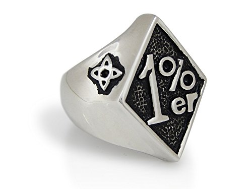The Biker Metal 316L Stainless Steel Classic 1% ER Ring for Harley Rider Motor Biker TR-139 (12)