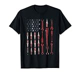 Mechanic Shirt: The Official Mechanic USA Flag T-Shirt
