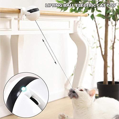 whenear Wicked Ball Interactive Cat Toy USB Electric 360 Degree Self Rotating Ball Automatic Light Pet Toy-One Piece