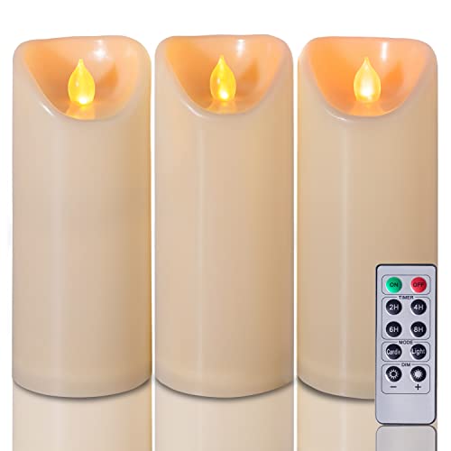 Homemory 3"x 7" Outdoor Waterproof Flameless Candles with Timers and
