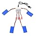 YouCute 4pcs 3.7V 780mAh official Battery and 1to6 charger for Wltoys V636 V686 V686G V686K JJRC V686 RC quadcopter drone spare parts