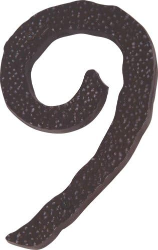 Atlas Homewares HN9L-O 5.5-Inch Large Hammered House Number-9, Aged Bronze