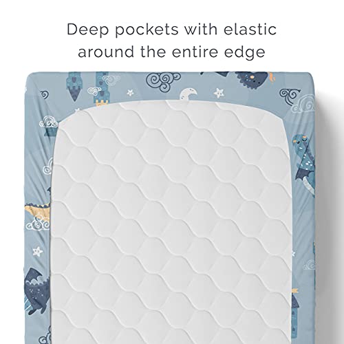 Natemia Organic Cotton Percale Fitted Crib Sheets 28 X 52 for