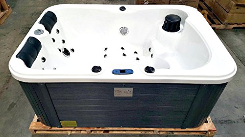 2 Person Hot Tub Spa Indoor Outdoor Hydrotherapy Double Lounger - 220-240 Volt / 40 Amp - 31 Jets - 1.5 HP Pump - 3KW Heater - Ozonator - Model SD085BW