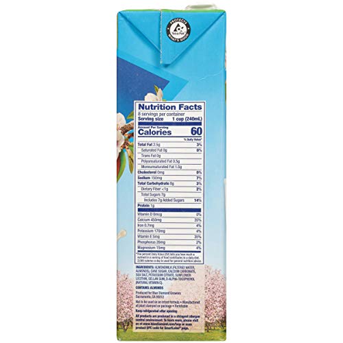 Almond Breeze Dairy Free Almondmilk, Original, 64 Ounce (Pack of 8