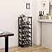 VASAGLE 20 Wooden Wine Rack, Free Standing Bottles Display Storage Shelf, with 2 Slatted Shelves,18.4 × 10.4 × 42.9 Inches, Espresso ULWR03BR