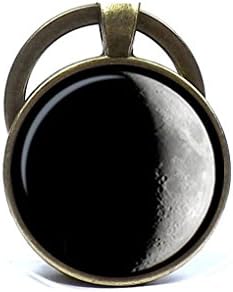 Moon Keychain Moon Keyring Moon Key Ring Jewelry Full Moon Keychain Galaxy Universe Space Out of Space