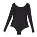 MANGOPOP Women Sexy Backless Long Sleeve Bodysuit Jumpsuit Clubwear (Long Sleeve Backless (Black), Small)