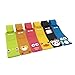 Set of 6 Cute Animals Luggage Tags, Colorful Silicone Travel Suitcase Bag Label