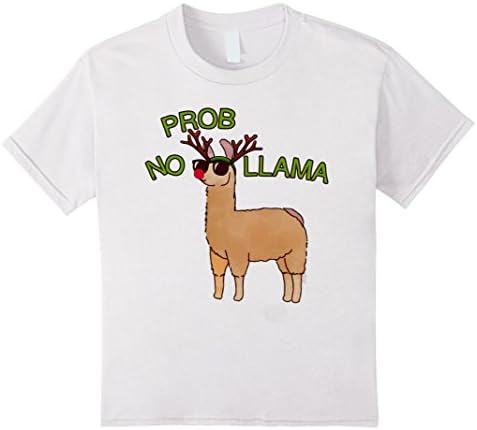 Kids No Prob Llama - Funny Llama Reindeer (Black Friday Sale) 6 White