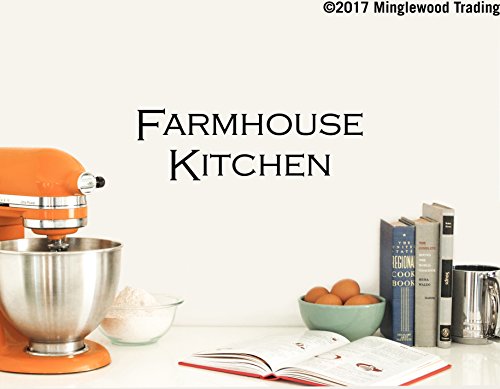 FARMHOUSE KITCHEN 14" x 5" Vinyl Decal Sticker - Country Cooking Dinner - 20 COLOR OPTIONS - GREEN