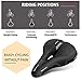 OUTERDO Comfortable Bike Seat- Slow Rebound Memory Foam Bicycle Saddle, Ergonomic Design Wide Bike Seat Waterproof Breathable, Replacement Gel Bicycle Seat Universal for Road, Mountain, MTB, City Bikethumb 4