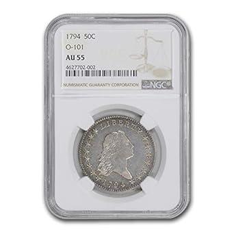 1794 Flowing Hair Half Dollar Au 55 Ngc O 101 Half Dollar Au 55