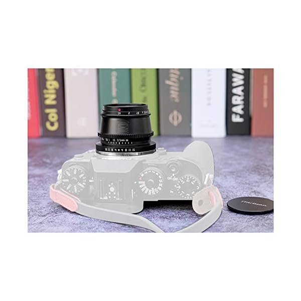 TTArtisan 35mm F1.4 Objektiv APS-C MF Kameraobjektiv kompatibel mit FX Mount Kameras X-A1 X-A10 X-M1 X-M2 X-H1 X-T20 X-T3 X-T4 X -T100 X-T200 X-T30 X-PR01 XS10 und mehr.(schwarz) – Bild 8