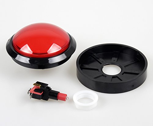 EG Starts 12V 100mm Big Dome Convex Type LED Lit Illuminated Push Buttons For Arcade Machine Video Games Parts & Red
