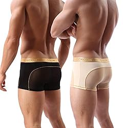 2 Pack of Mens Boxers Briefs Soft Underpants See