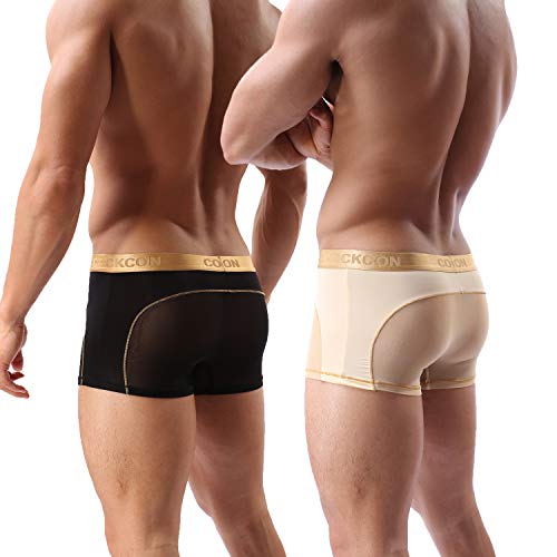 2 Pack of Mens Boxers Briefs Soft Underpants See