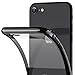 RANVOO iPhone 8 Case, iPhone 7 Case, Ultra Slim Thin Clear Soft Case with Premium Flexible Chrome Bumper and Transparent TPU Back Plate Crystal Cover, iPhone 8 Case & iPhone 7 Case (Jet Black)