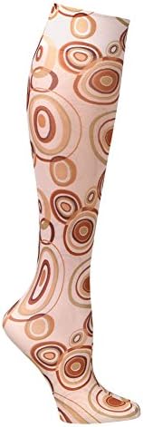 Women's Printed Mild Compression Wide Calf Knee Highs - Brown Halo