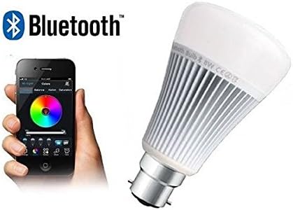 LED Logic Bluetooth 4.0 Smartphone Controlled LED Light Bulb with Full Colour Remote Control - RGB WW/CW - B22 Bayonet Base [Energy Class A+]