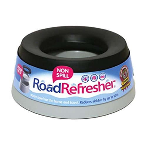 Road Refresher Large Grey Non-Spill Dog Water Bowl, 2L