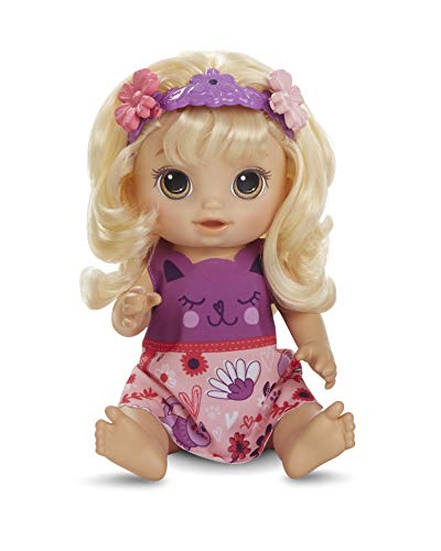 Baby Alive Haarzauber Baby mit blondem Haar, sprechende Puppe mit Haaren, die wachsen und kürzer Werden, Spielzeug für…
