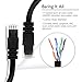 GEARIT 24-Pack, Cat5e Ethernet Patch Cable 1 Foot - Snagless RJ45 Computer LAN Network Cord, Black
