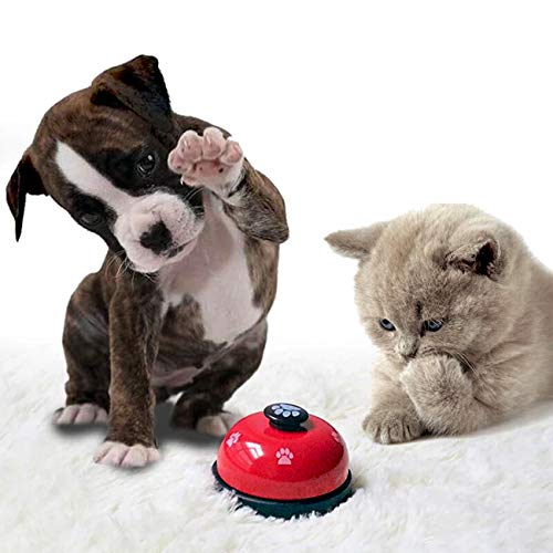 Malier 2 Pack Dog Training Bells, Dog Door Bells, Dog Puppy Pet Bells for Potty Training and Communication Device (Red)