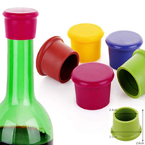 Silicone Stretch Lids - 18pcs Reusable Silicone Bowl Covers Durable Elastic Food Storage Covers Lids Leakproof Seal Covers for Bowls in Various Sizes Keep Food Fresh, Bonus 3pcs Wine Bottle Stoppers - Thumbnail 5